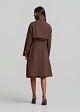 Longline trench coat in high collar