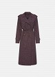 Animal print trench coat