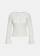 Lurex sweater with decorative crystals