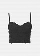 Bustier with textured lace