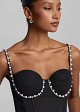 Bustier with pearls