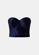 Velvet-look bustier