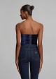 Velvet-look bustier