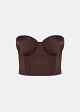 Bustier with satin texture
