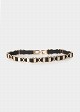 Black belt with gold-tone metal details