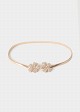 Metal belt with flower detail