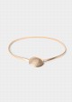Metal belt with oval clasp