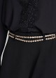 Double elastic metal belt with crystals