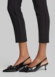 Kitten heel pumps with appliqué bow