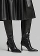 Crocodile effect leather look boots