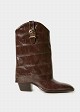 Cowboy boots in crocodile leather look