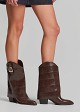 Cowboy boots in crocodile leather look