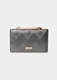 Metallic clutch bag with gold detail