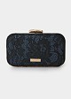 Lace look clutch bag