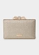 Clutch bag with a bow clasp