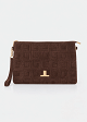 Pouch bag in suede look