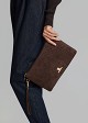 Pouch bag in suede look