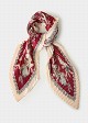 Pleated scarf in satin finish