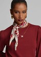 Pleated scarf in satin finish