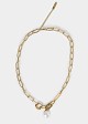 Gold chain with pearl