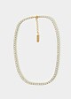 Stainless steel necklace with stass