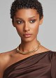 Triple collar necklace in gold tone