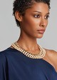 Bold collar necklace in pearls