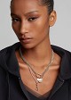 Triple chain charm necklace