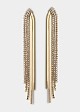 Knot drop earrings with rhinestones
