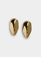 Oversize earrings in gold tone