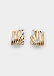Two-tone square earrings