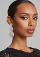 Drop stud earrings with rhinestones