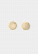 Round gold-tone earrings