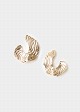 Textured gold-tone earring