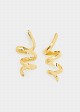 Twisted drop earrings in golden look