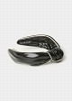 Two-tone headband in leather-look