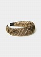 Ruched headband in bronze fabric