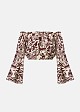 Printed off-shoulder blouse