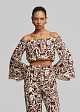 Printed off-shoulder blouse
