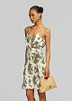 Printed wrap camisole dress