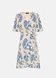 Mini wrap printed dress
