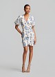 Mini wrap printed dress
