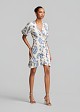Mini wrap printed dress