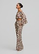 Printed wide leg trousers