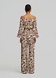 Printed wide leg trousers