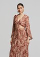 Printed crop top with sleeve cut-outs