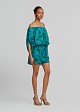 Tropical printed off-shoulder top