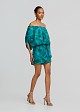 Tropical printed off-shoulder top