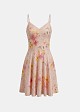 Rochie scurtă cu print și dantelă