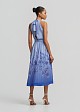 Halter neck, printed midi dress